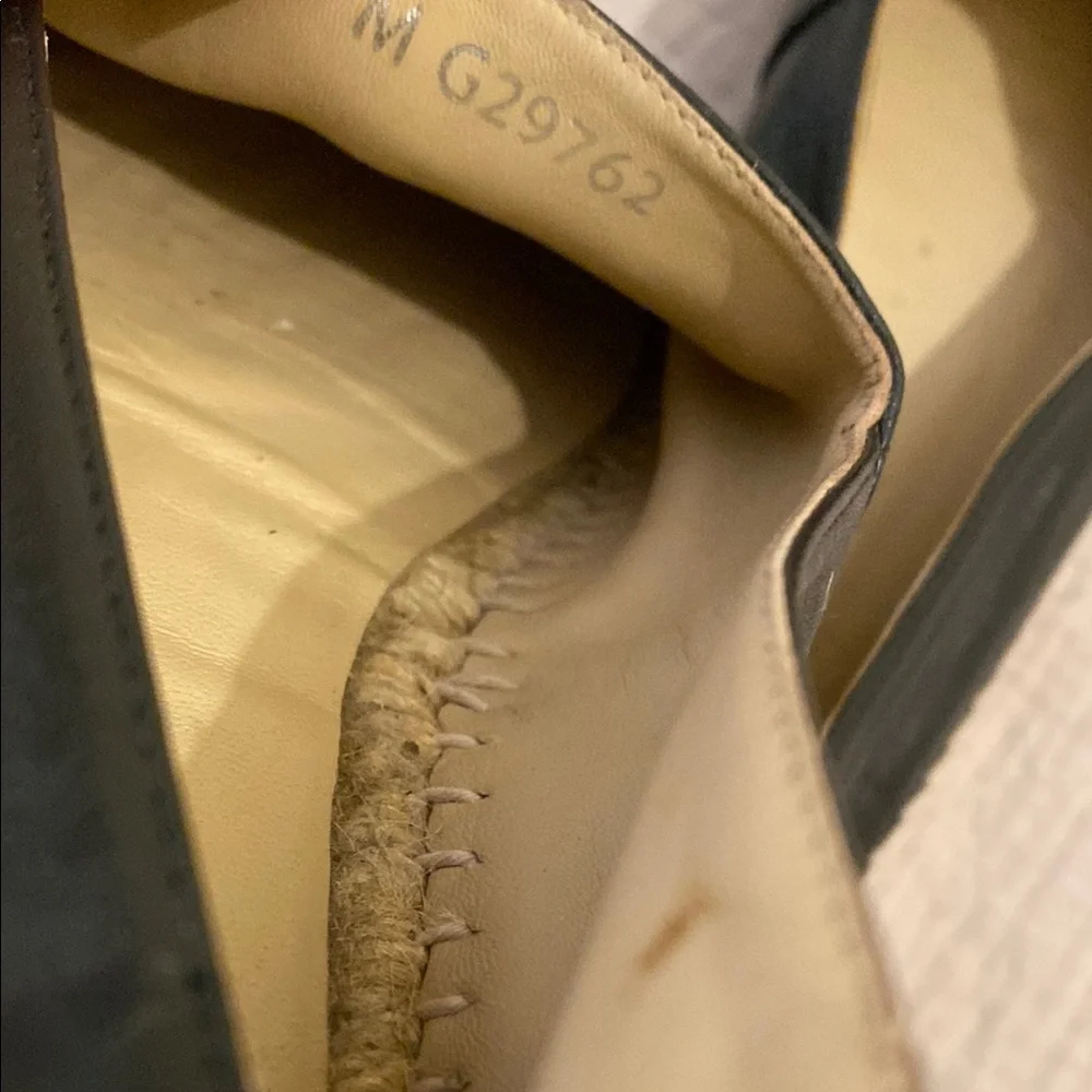 Chanel Black Leather Espadrille Flats. MG29762 Size 41